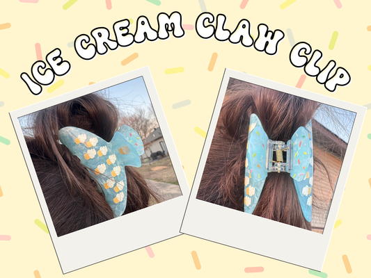 Ice Cream Cone Claw Clip