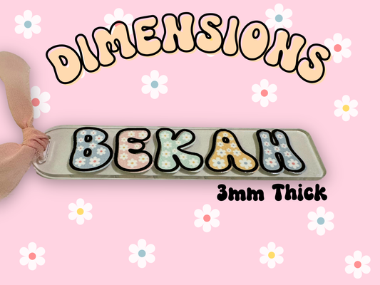 Personalized Name Floral Bookmark