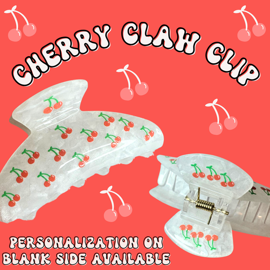 Cherry Claw Clip, Personalized Claw Clip